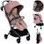 Poussette ultra-compacte sia 5,9 kg compatible avion avec moustiquaire Beige sand+Beige taupe+Blue sky+Green emerald+Pink rose 25 - vertbaudet enfant 