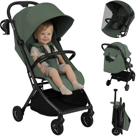 Poussette ultra-compacte sia 5,9 kg compatible avion avec moustiquaire Beige sand+Beige taupe+Blue sky+Green emerald+Pink rose 19 - vertbaudet enfant 