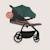 Poussette tout-terrain mira jusqu’à 22 kg avec grandes roues et assise spacieuse Black onyx+Green emerald+Grey graphite 11 - vertbaudet enfant 