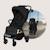 Poussette compacte cloe plus avec grandes roues, pliage automatique et ventilation Beige sand+Black onyx+Green sage 10 - vertbaudet enfant 