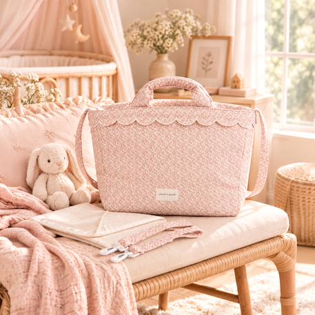 Sac à langer bébé avec tapis à langer maison tender Bleu+Rose 8 - vertbaudet enfant 