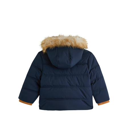 Doudoune bébé imperméable doublée sherpa avec capuche louis Bleu 3 - vertbaudet enfant 