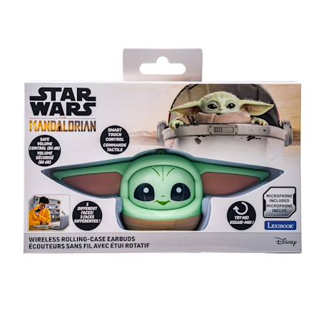 Écouteurs star wars bluetooth avec étui de chargement rotatif à 3 faces et chaîne incluse VERT 5 - vertbaudet enfant 