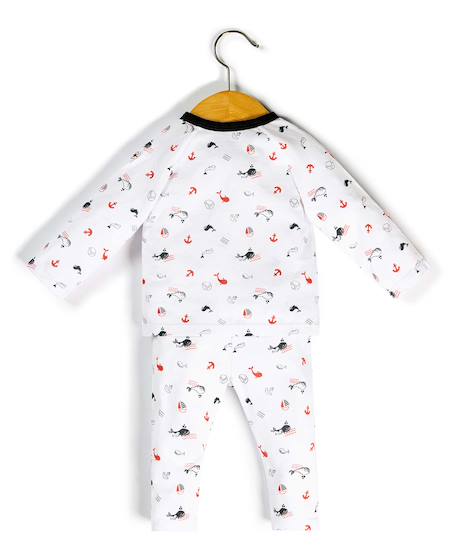 Pyjama 100% coton bébé garçon Imprime blanc 2 - vertbaudet enfant 