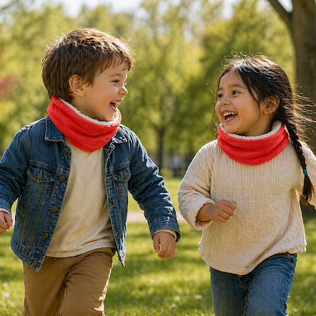 Tour de cou en coton bio Fraise+Honey+Rose+Vert 4 - vertbaudet enfant 