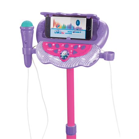 Microphone k-pop academy sur pied ajustable lumineux avec enceinte, 2 micros et effets vocaux, fonction bluetooth Purple/blue/pink 6 - vertbaudet enfant 