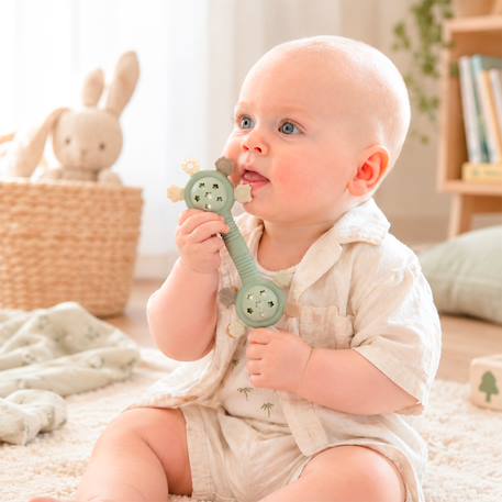 Hochet de dentition sensoriel en silicone jade Vert 5 - vertbaudet enfant 