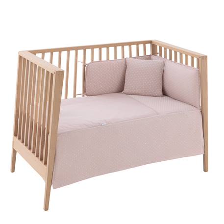Jeu de literie pour lit bébé Beige+Rose 4 - vertbaudet enfant 
