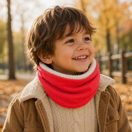 Tour de cou en coton bio Fraise+Honey+Rose+Vert 5 - vertbaudet enfant 