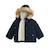 Doudoune enfant imperméable doublée sherpa avec capuche adèle Bleu 4 - vertbaudet enfant 