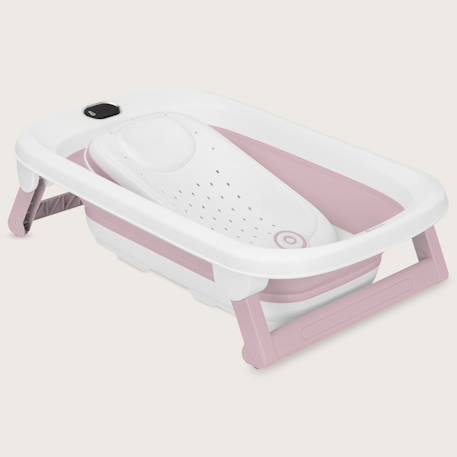 Baignoire pliable bébé babybubble avec thermomètre et 2 hauteurs réglables Grey ash+Pink mist 10 - vertbaudet enfant 