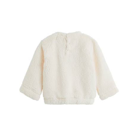 Sweat-shirt bébé en sherpa oslo Ecru 3 - vertbaudet enfant 