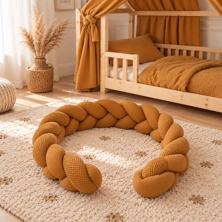 Tresse décorative 3 brins tendance Beige+Écru+Noisette+Rose 8 - vertbaudet enfant 