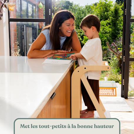 Tour d'apprentissage et tableau montessori bois fsc® Marron - blanc 5 - vertbaudet enfant 