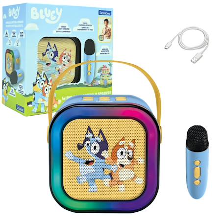Enceinte karaoké portable bluey avec un microphone sans fil BLEU 1 - vertbaudet enfant 