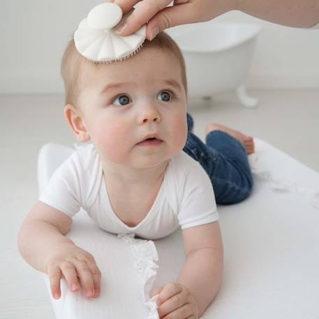 Brosse de massage cuir chevelu bébé en silicone dune Écru 6 - vertbaudet enfant 