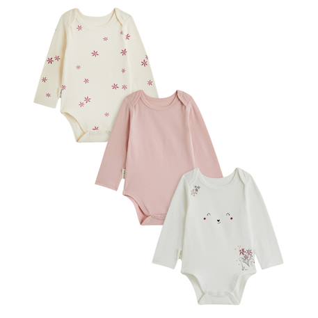 Lot de 3 bodies bébé manches longues misti Rose 2 - vertbaudet enfant 