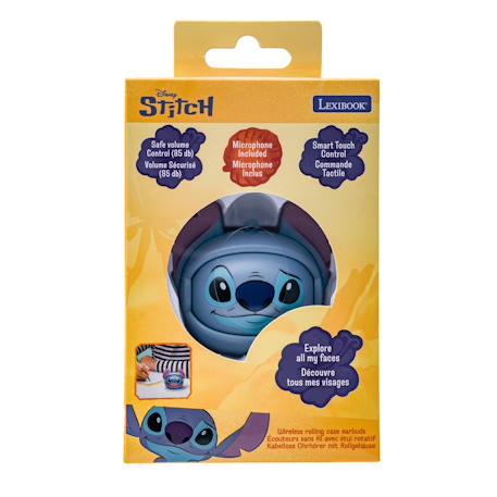 Écouteurs bluetooth stitch avec étui de chargement rotatif à 3 faces et chaîne incluse BLEU 5 - vertbaudet enfant 