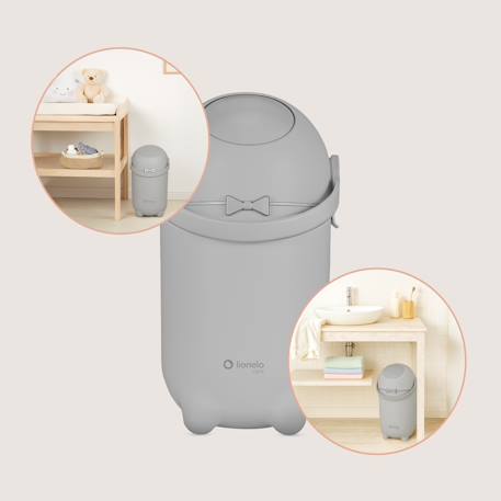 Poubelle à couches purebin hermétique 10 l compatible avec les sacs universels Beige sand+Grey+White 12 - vertbaudet enfant 