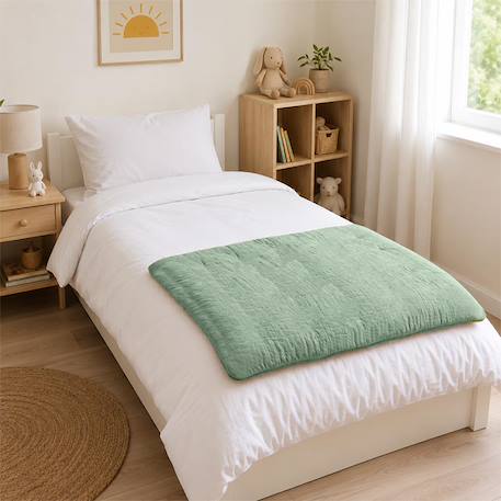 Housse d'edredon en coton bio Blanc+Fraise+Honey+Rose+Vert+Vichy 26 - vertbaudet enfant 