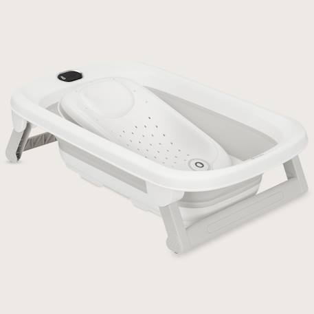 Baignoire pliable bébé babybubble avec thermomètre et 2 hauteurs réglables Grey ash+Pink mist 4 - vertbaudet enfant 