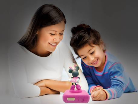 Réveil digital avec veilleuse lumineuse minnie en 3d et effets sonores ROSE 4 - vertbaudet enfant 