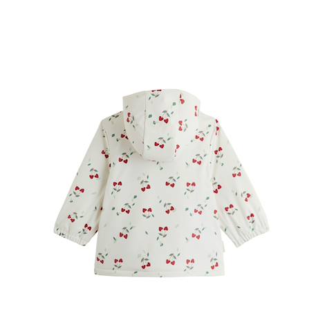 Manteau bébé imperméable doublé sherpa avec capuche louise Ecru 3 - vertbaudet enfant 