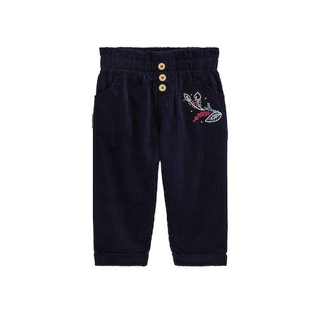 Pantalon bébé en velours côtelé ilana Bleu 2 - vertbaudet enfant 
