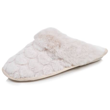 Chaussons mules chat fantaisie confort moelleux Gris+Ivoire+Rose chiné 7 - vertbaudet enfant 