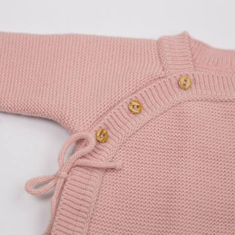 Trousseau naissance bébé en maille Blanc+Rose nude+Terracotta+Vert olive 6 - vertbaudet enfant 