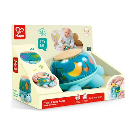 Tortue musicale d'éveil enfant à carapace pivotante Vert 2 - vertbaudet enfant 