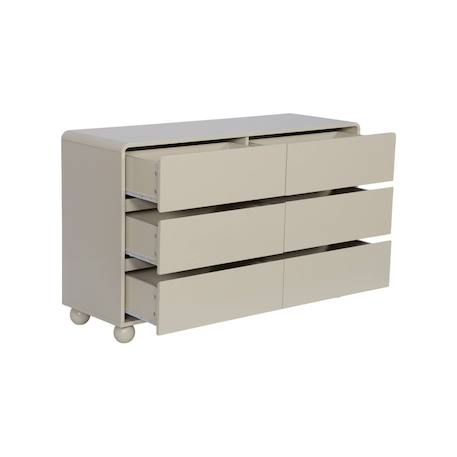 Commode enfant décor bois laqué 6 tiroirs - noushka Beige 4 - vertbaudet enfant 