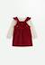 Ensemble bébé robe en velours côtelé et t-shirt grace Bordeaux 1 - vertbaudet enfant 