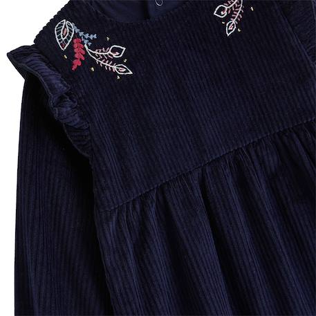 Robe enfant en velours côtelé ilana Bleu 4 - vertbaudet enfant 