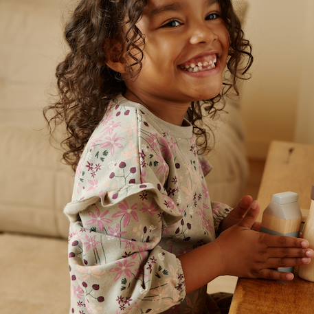Robe enfant en molleton misti Kaki 6 - vertbaudet enfant 