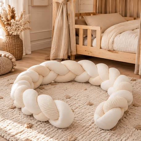 Tresse décorative 3 brins tendance Beige+Écru+Noisette+Rose 6 - vertbaudet enfant 