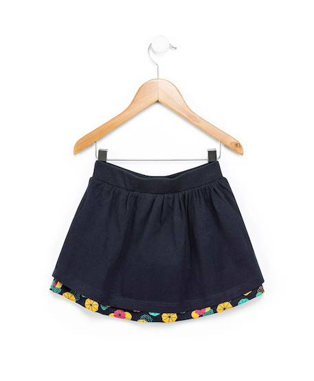 Jupe courte 100% coton fille Indigo 2 - vertbaudet enfant 