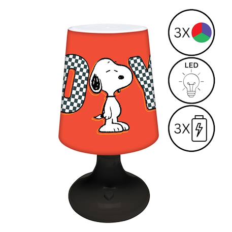 Mini lampe de chevet veilleuse sans fil peanuts Orange 2 - vertbaudet enfant 