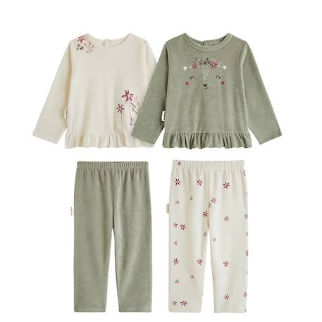 Lot de 2 pyjamas enfant 2 pièces en velours misti Rose 2 - vertbaudet enfant 