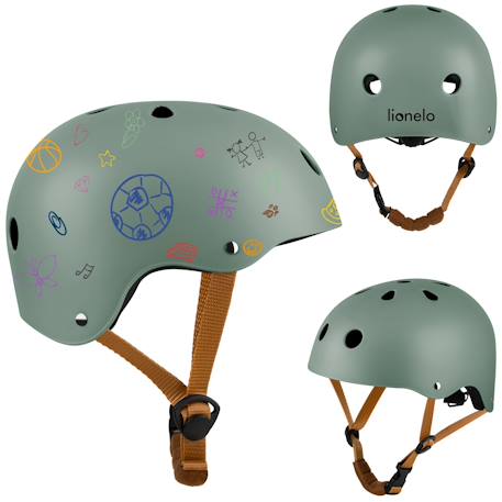 Casque de vélo enfant personnalisable 50-56 cm Beige sand+Blue sky+Green sage+Pink rose 13 - vertbaudet enfant 