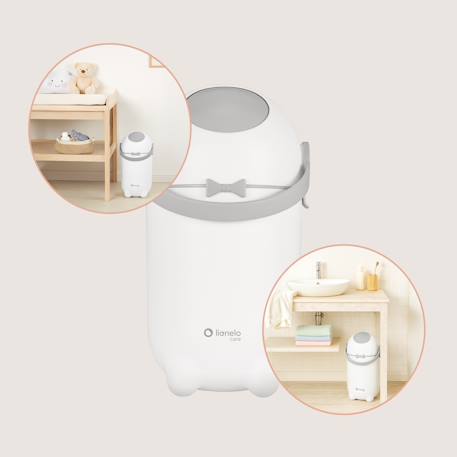 Poubelle à couches purebin hermétique 10 l compatible avec les sacs universels Beige sand+Grey+White 18 - vertbaudet enfant 