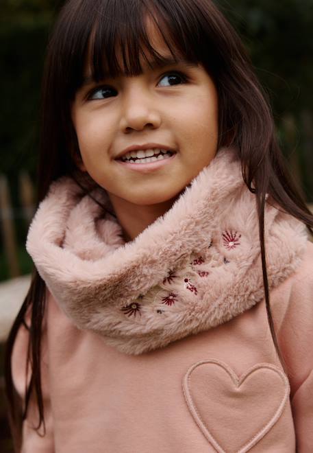 Cache cou enfant en fausse fourrure laponie Rose 1 - vertbaudet enfant 