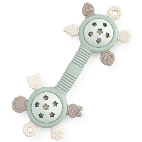 Hochet de dentition sensoriel en silicone jade Vert 1 - vertbaudet enfant 
