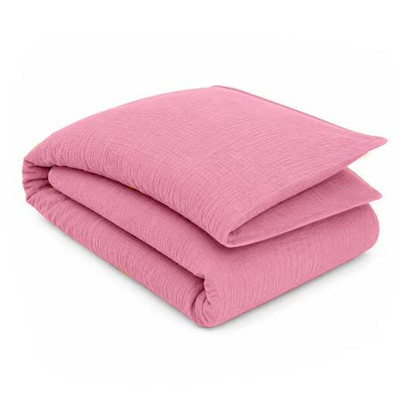 Housse d'edredon en coton bio Blanc+Fraise+Honey+Rose+Vert+Vichy 19 - vertbaudet enfant 