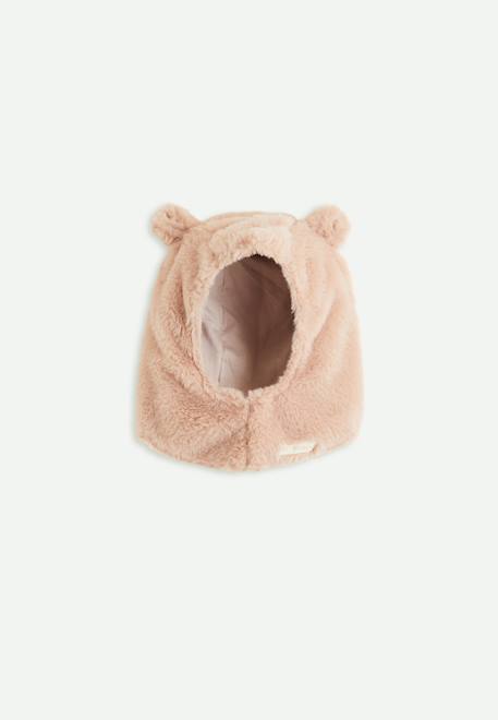 Cagoule bébé en fausse fourrure laponie Rose 1 - vertbaudet enfant 
