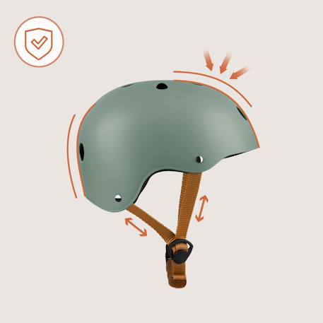 Casque de vélo enfant personnalisable 50-56 cm Beige sand+Blue sky+Green sage+Pink rose 14 - vertbaudet enfant 