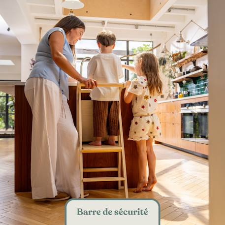 Tour d'apprentissage et tableau montessori bois fsc® Marron - blanc 2 - vertbaudet enfant 