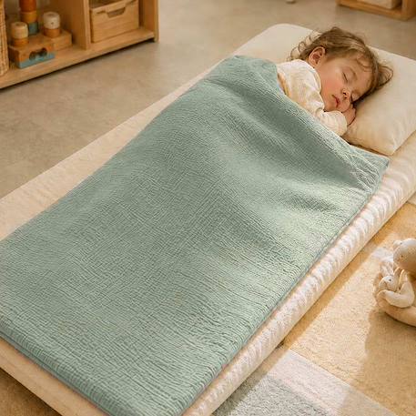 Sac de couchage enfant en coton bio Blanc+Fraise+Honey+Rose+Vert 30 - vertbaudet enfant 