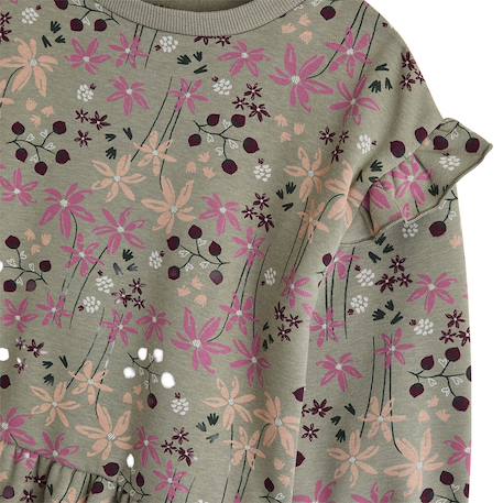 Robe enfant en molleton misti Kaki 4 - vertbaudet enfant 