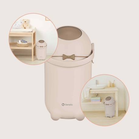 Poubelle à couches purebin hermétique 10 l compatible avec les sacs universels Beige sand+Grey+White 6 - vertbaudet enfant 